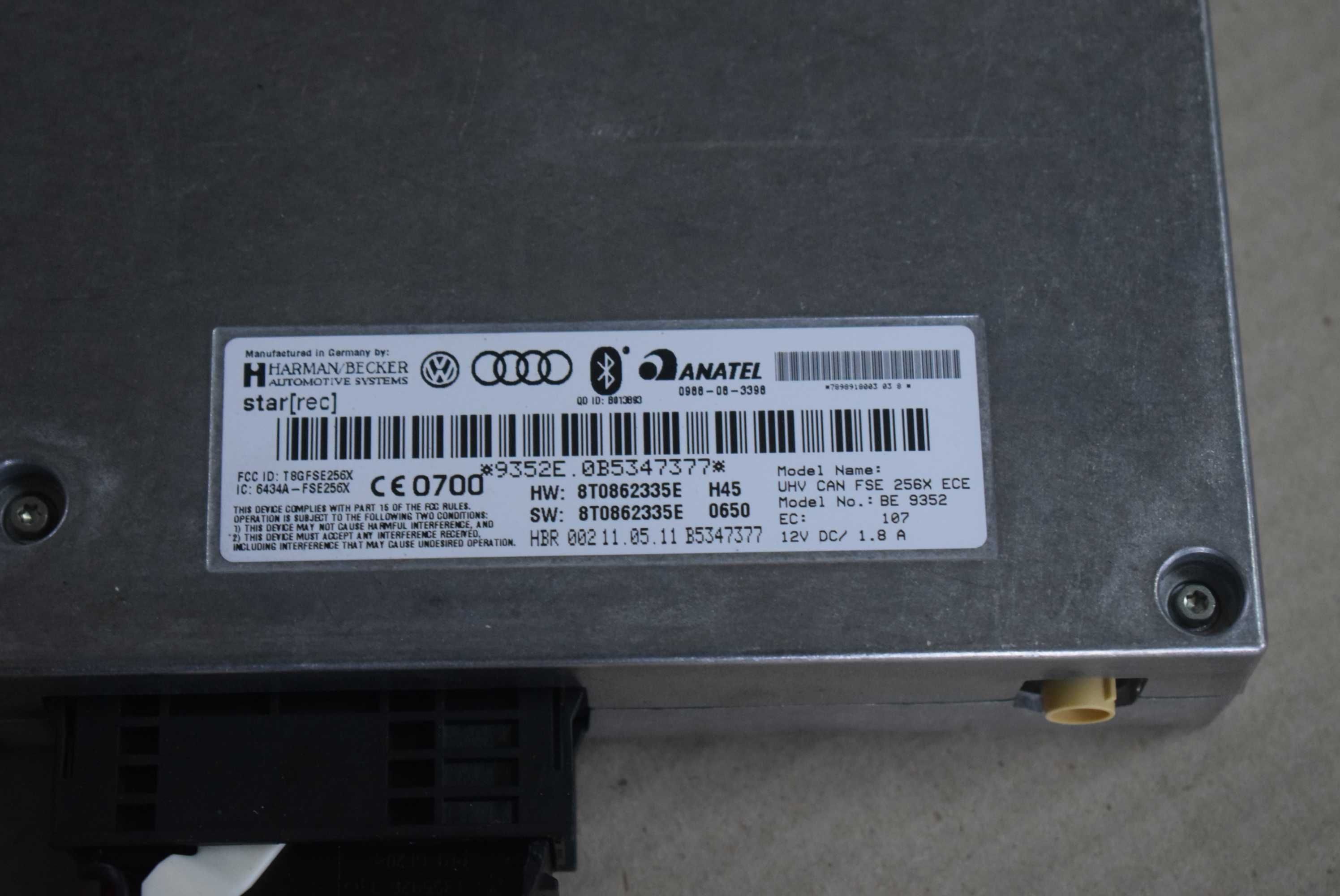 moduł sterownik BLUETOOTH A4 B8 10r. 8T0.862335E