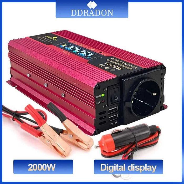 NOVO Inversor 2000W * DC 12V - AC 220V * USB 5V