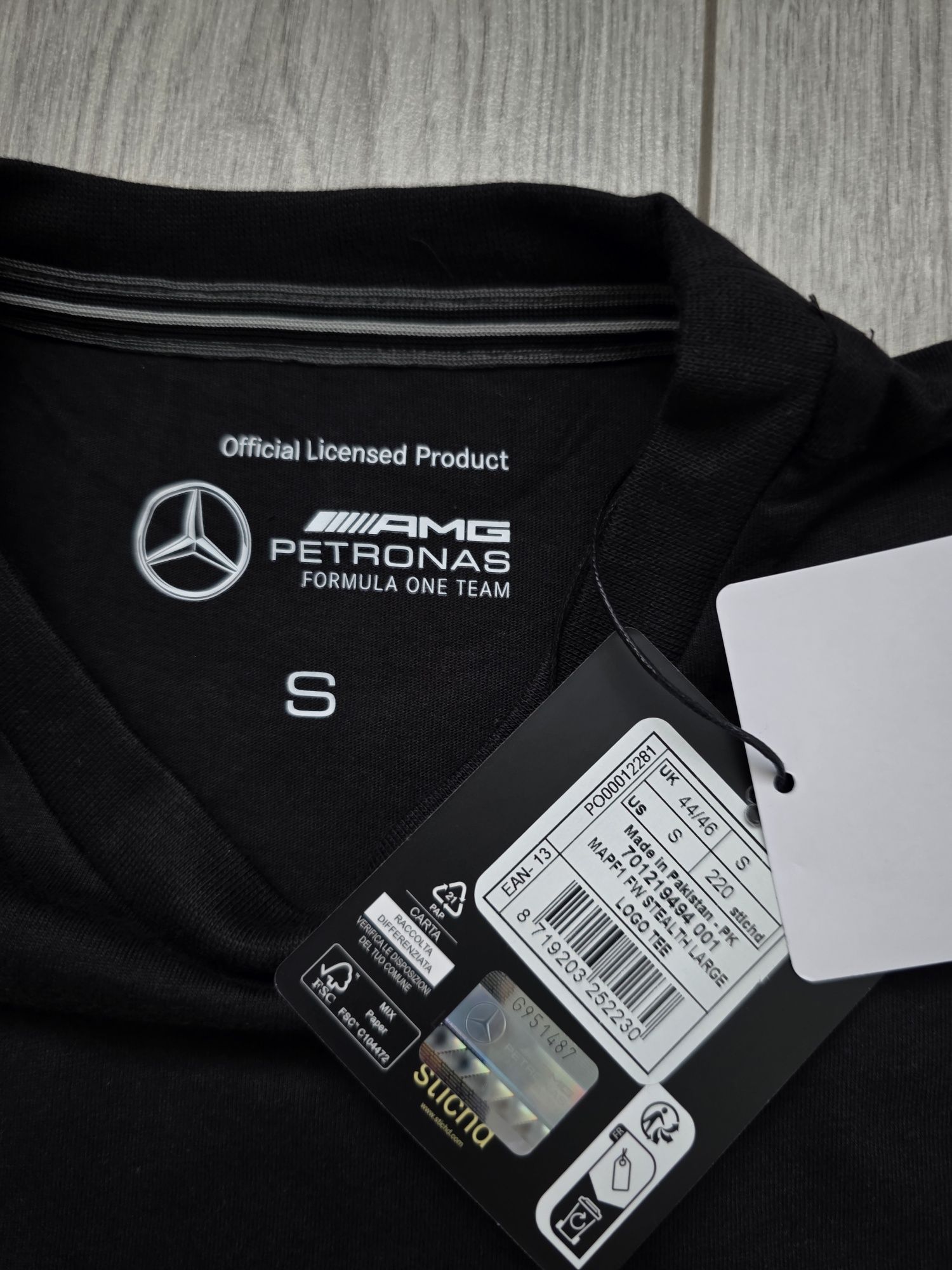 Stealth logo, koszulka Mercedes AMG Petronas Formula One Team, F1, S