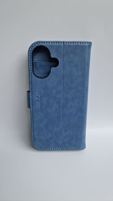 Etui TUCCH do iPhone 16  6,1 - niebieskie, RFID