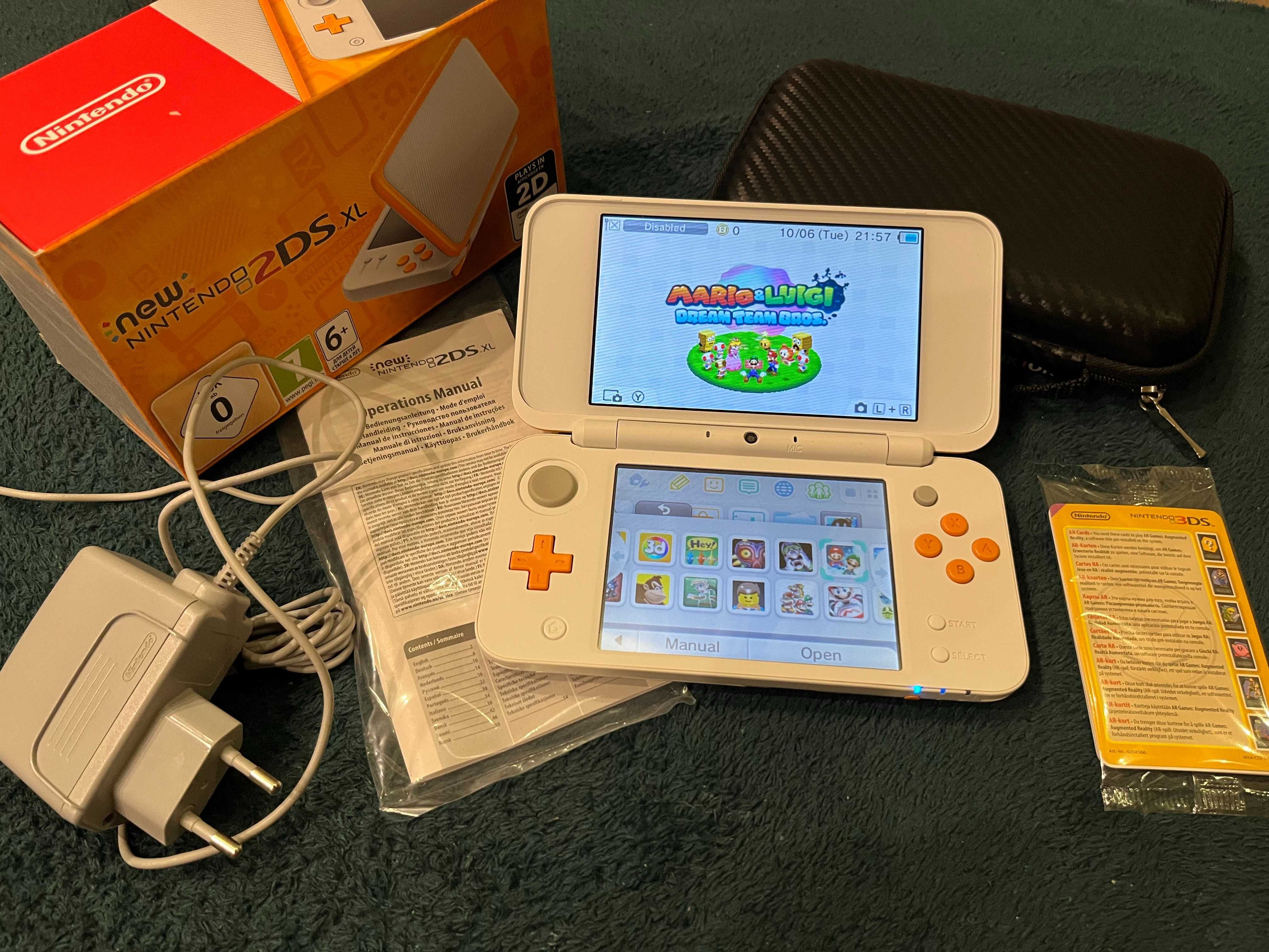New Nintendo 2DS XL CFW + programator do NDS + pokrowiec