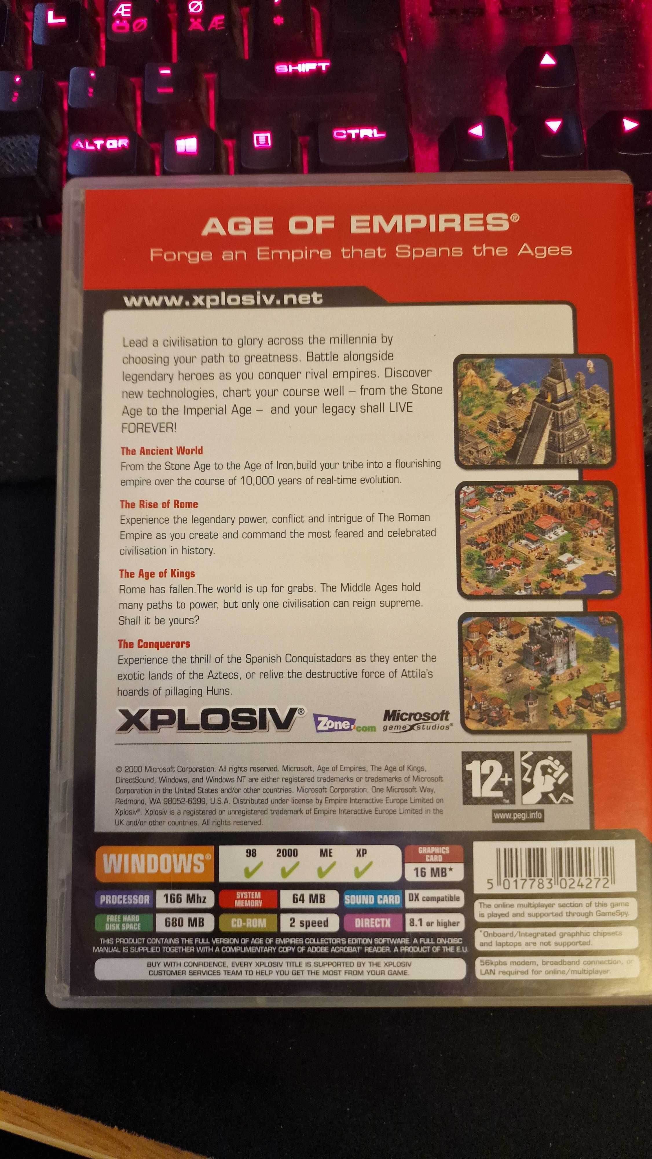 Zestaw Gier Age Of Empires 1 + The Rise of Rome, AOE 2+ The Conquerors