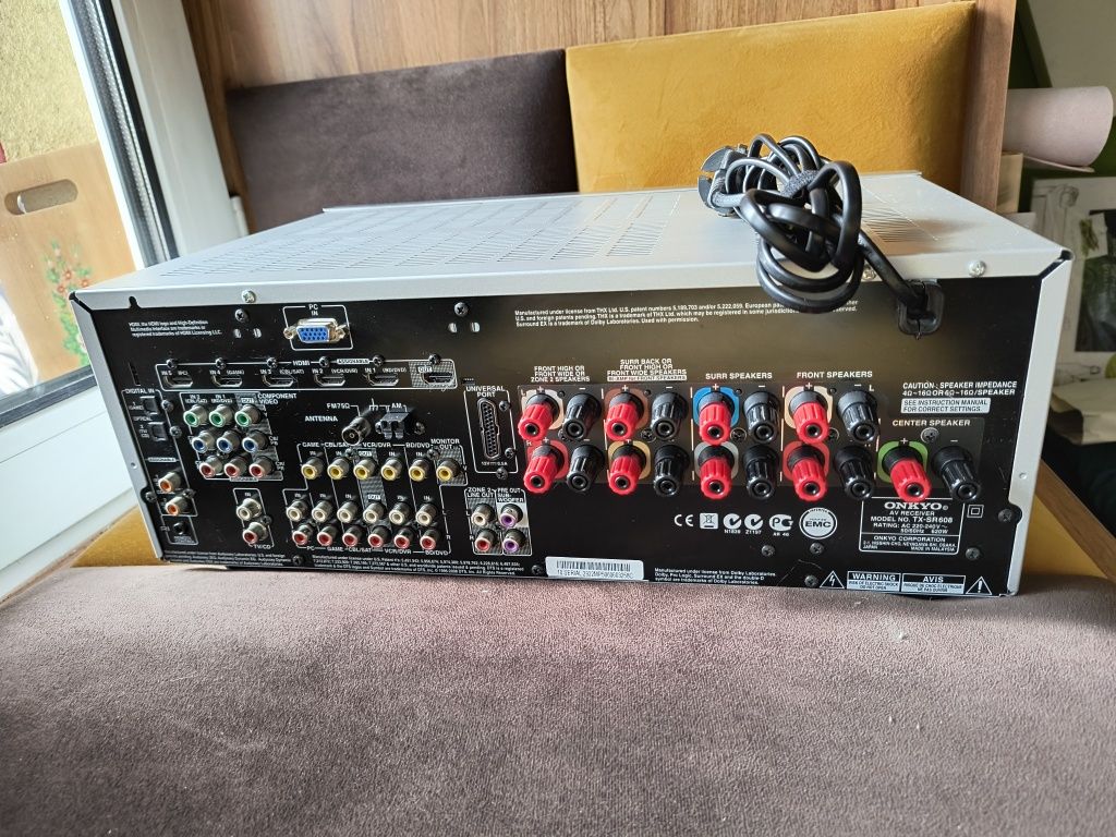 Amplituner Onkyo TX-SR608 srebrny