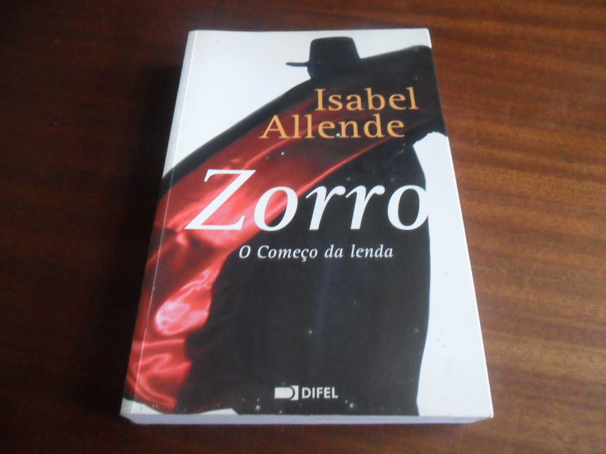 "Zorro, o Começo da Lenda" de Isabel Allende - 1ª Edição de 2005