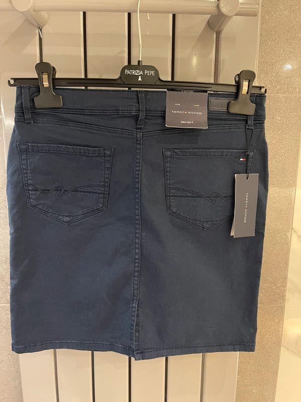 Tommy Hilfiger Nowa granatowa spódniczka damska bawełna r. 36 S