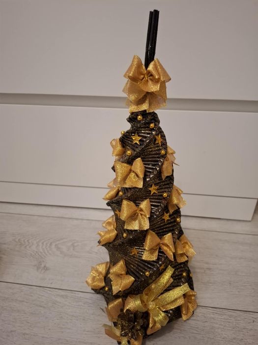 Ozdoby świąteczne choinki ze złotem