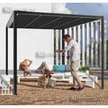 Pergola FIT Wolnostojąca 400x400 Grafit z napędem i oświetleniem LED