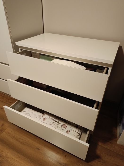 Komoda biała Malm 3 szuflady