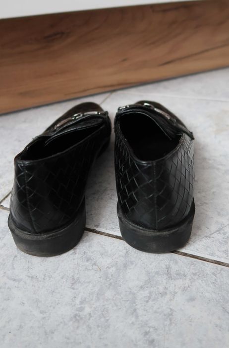 CCC lofersy czarne skórzane mokasyny buty żeglarskie