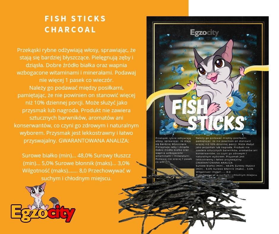 Lotopałanka karłowata Fish sticks 100g +100g