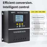 mppt 100a 80a 60a controlador de carga solar 12v 24v 36v 48v