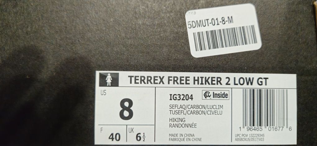Кроссовки Adidas Terrex Free Hiker 2.0 Low GORE-TEX. РОЗМІР 40