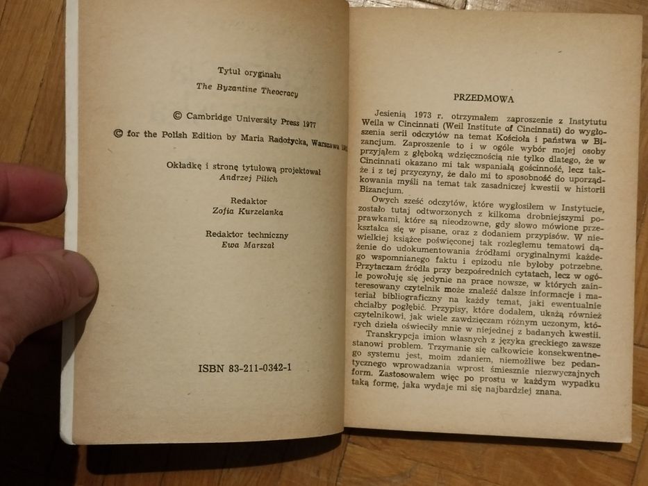 Teokracja bizantyjska Steven Runciman PAX 1982