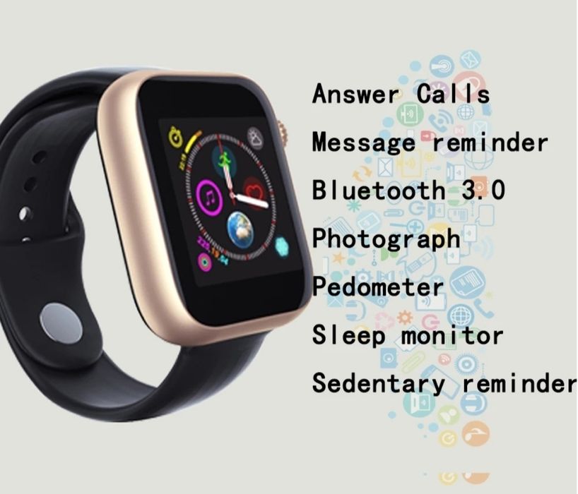 Smartwatch cor preto Lemfo Bluetooth (Faz e recebe chamadas) Novo