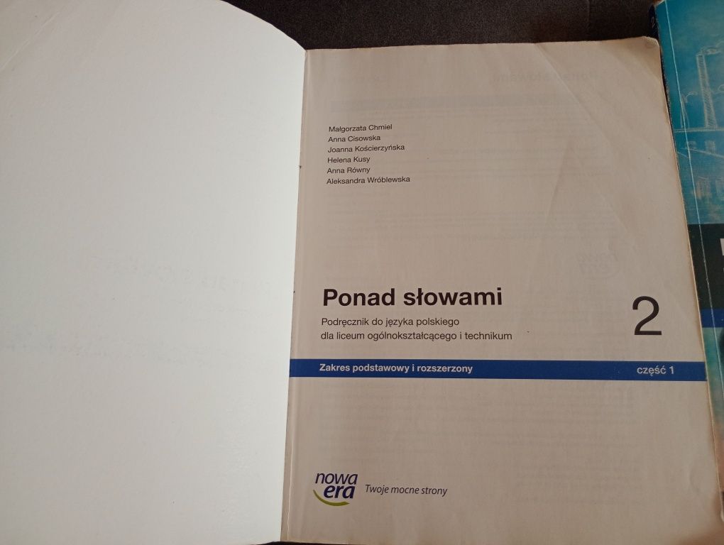 Ponad słowami 2 podręcznik część 1 i 2 zakres podst i rozszerz.