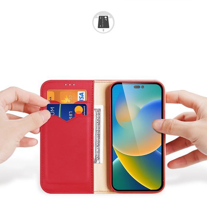 Dux Ducis Hivo skórzane etui z klapką pokrowiec do iPhone 14 Pro Max