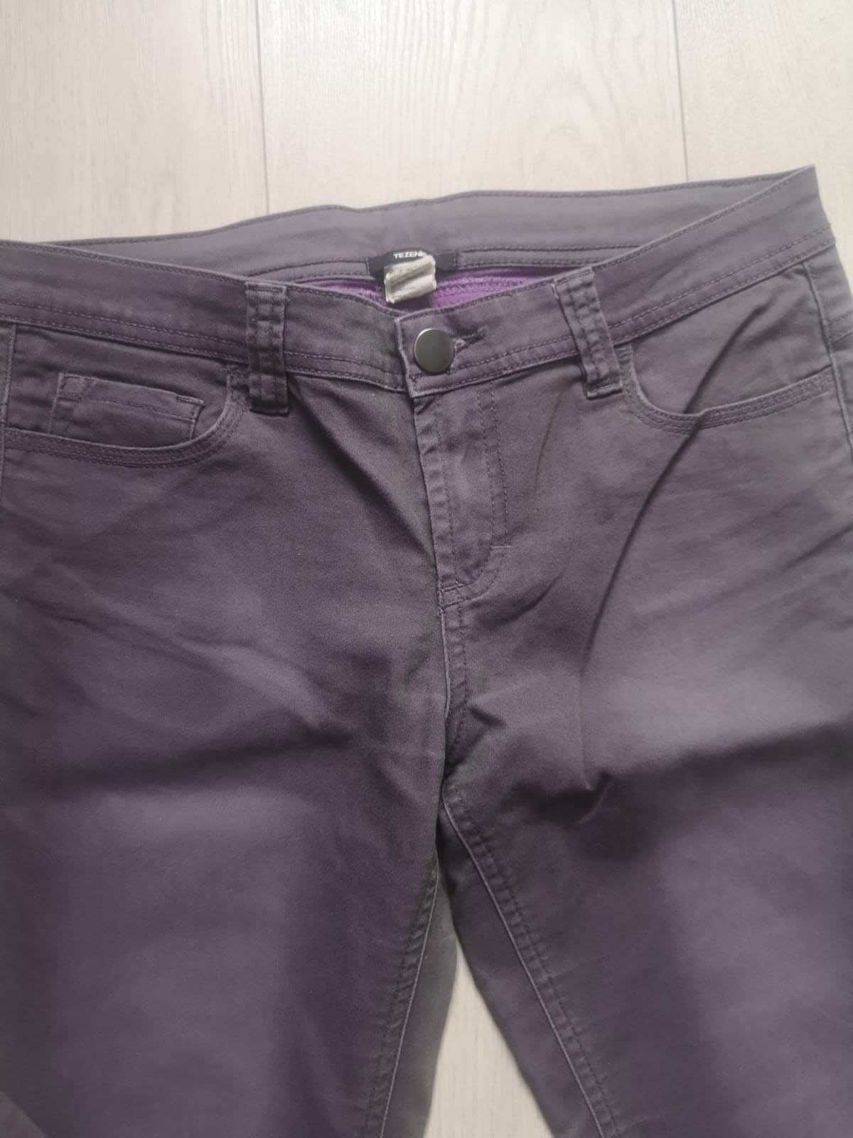 Spodnie jeans fioletowe 36