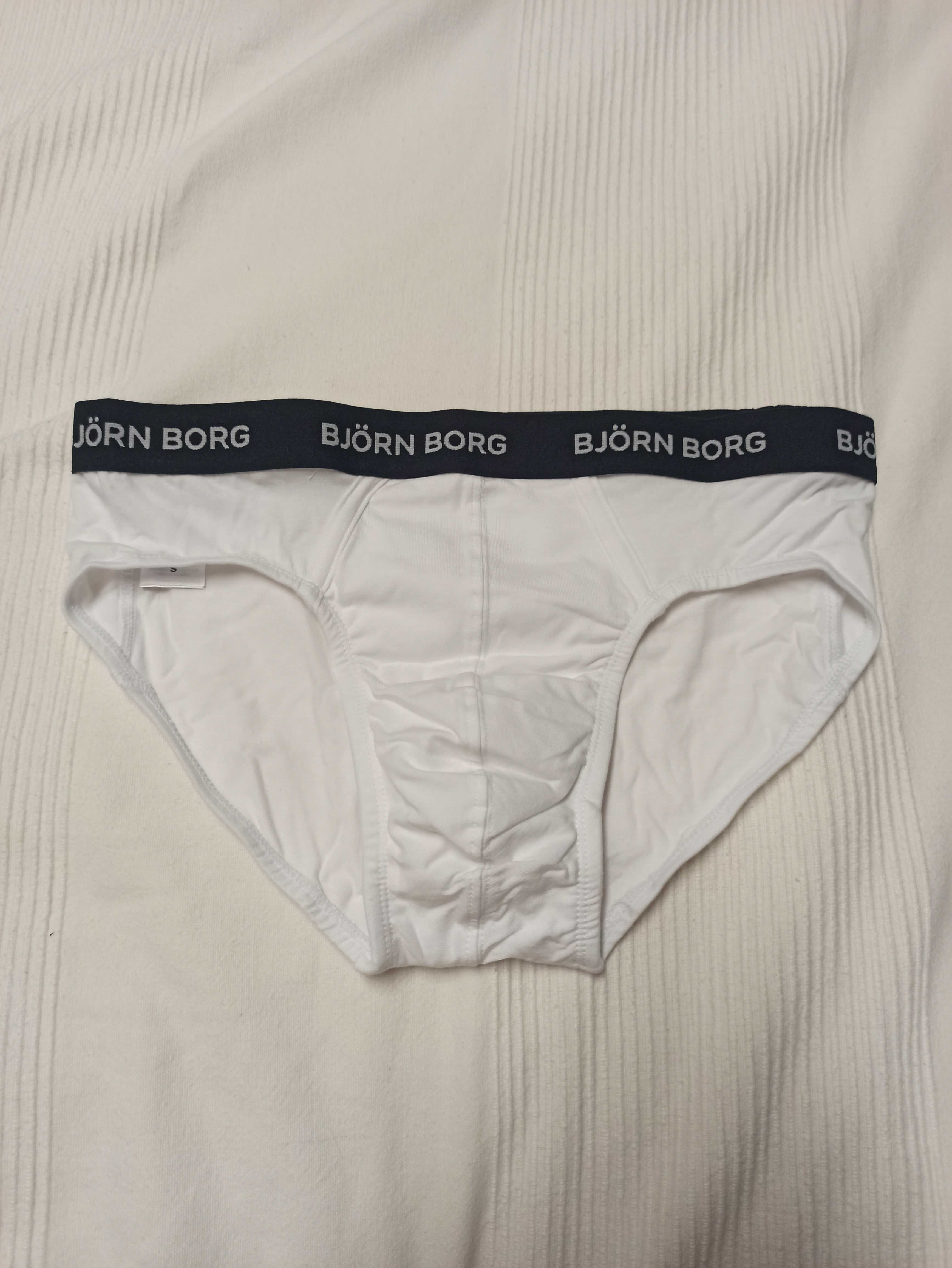 Białe slipy Bjorn Borg roz S bielizna męska majtki gacie white brief