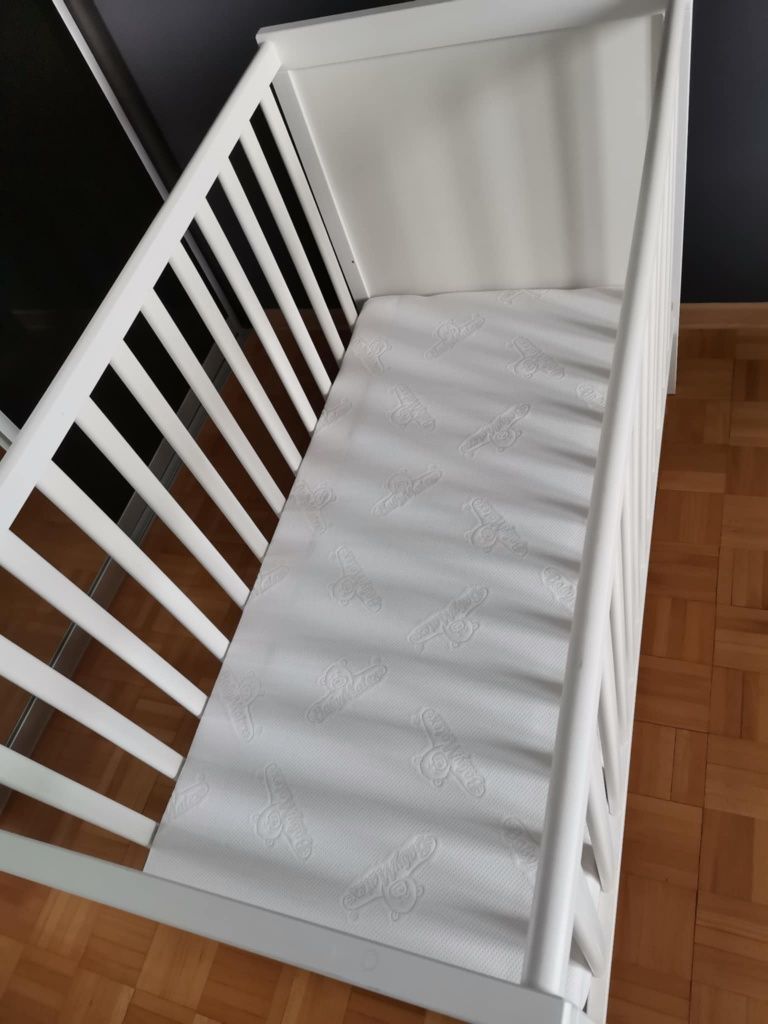 Łóżeczko dziecięce lozko 60x120 biale z materacem
