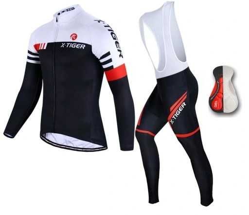 Strój Rowerowy MĘSKI X-TIGER Getry Żel Koszulka Zestaw KOMPLET XXL