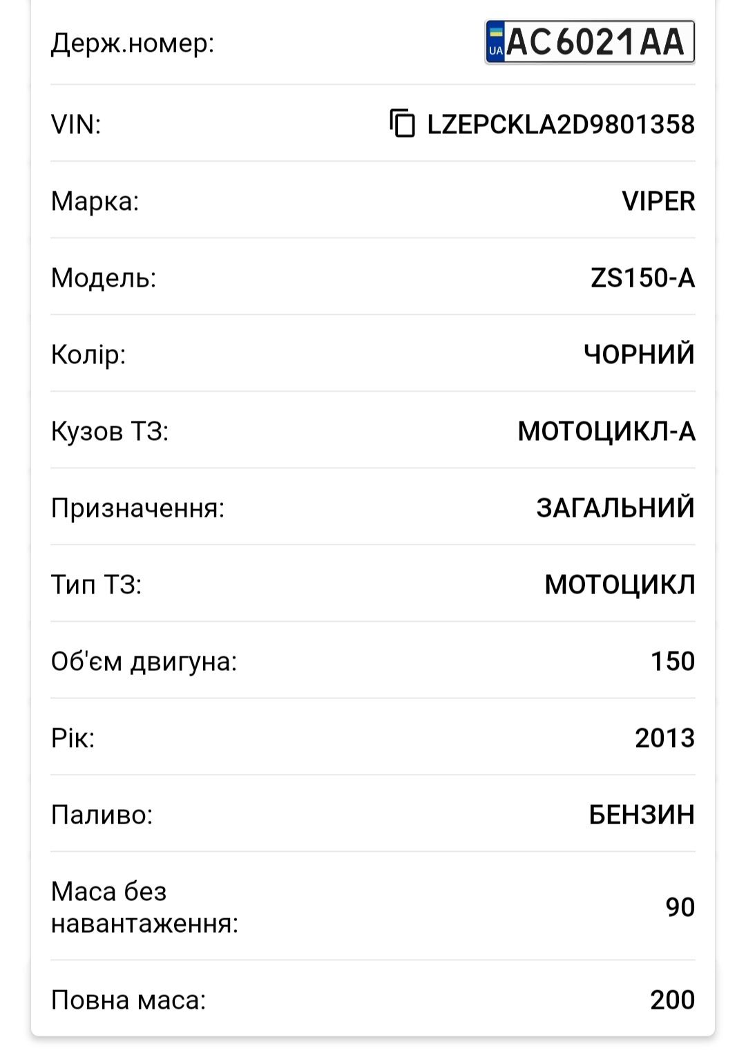 Продам Viper 150