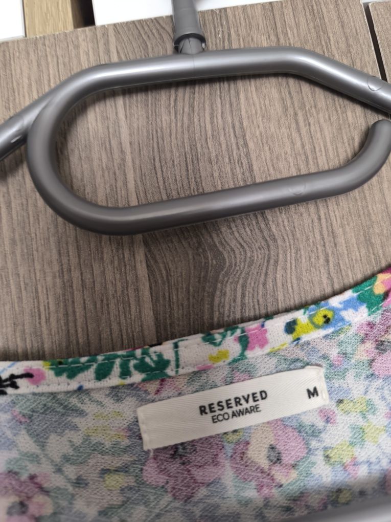 śliczna sukienka kwiaty floral print Reserved M L wesele Boho impreza