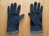 Rękawiczki polarowe czarne, długie palce  rozmiar M