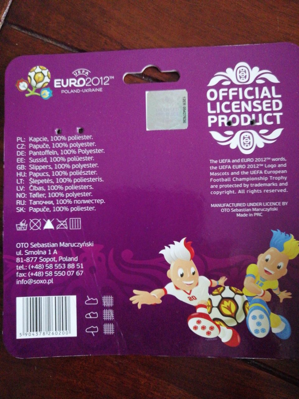 2 pary! Kapcie ciapy soxo piłka nożna UEFA euro