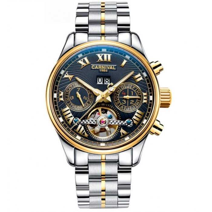 VIP Мужские часы Carnival Sappfire Silver Подарок Чоловічий годинник