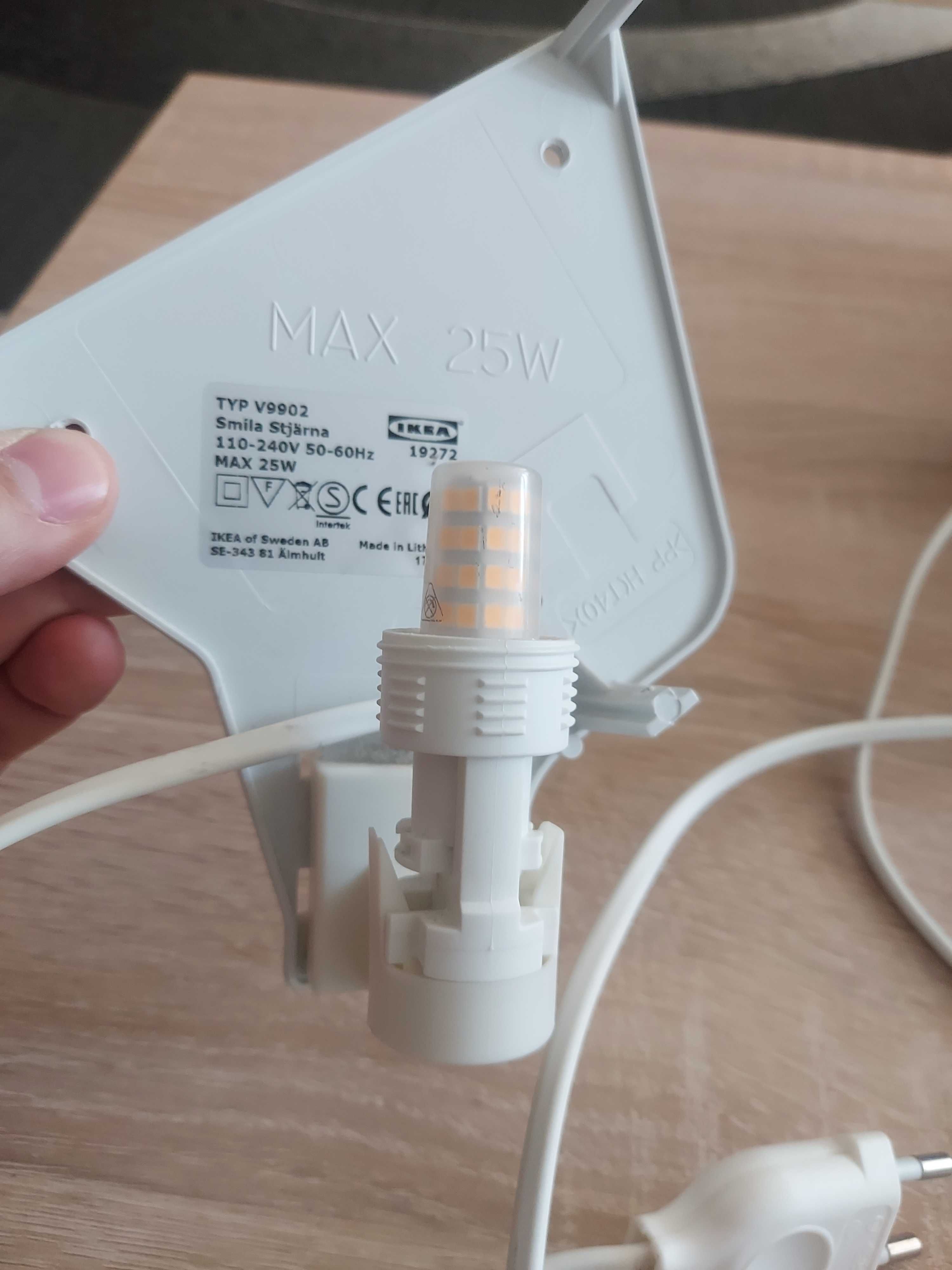 Lampka Gwiazdka IKEA z żarówką led