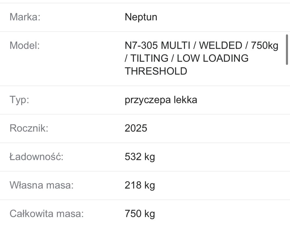 Przyczepa uchylna wynajem