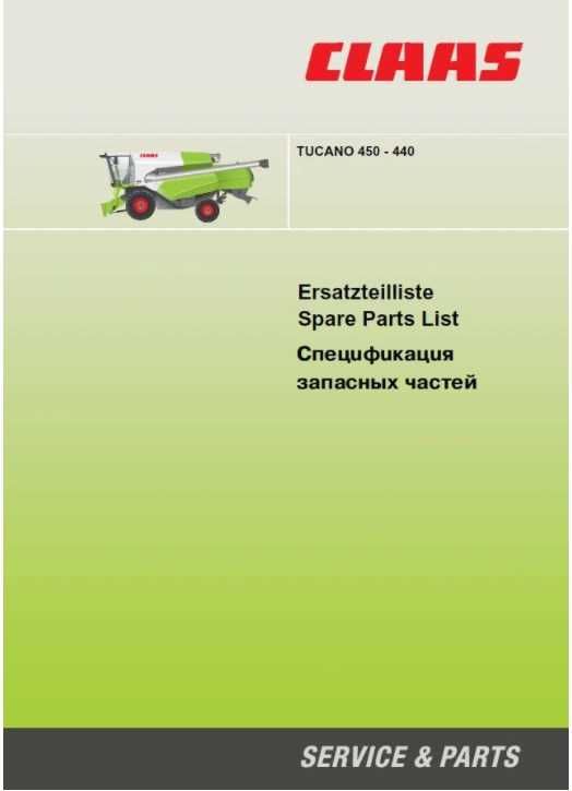 Katalog części CLAAS TUCANO 440 450