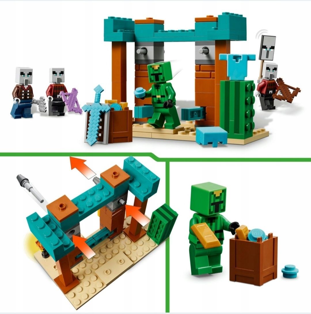 LEGO MAINCRAFT 21267 RYCERZ I ZŁOSADNICY 4x Figurki - Zestaw na prezen