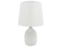 Lampa nocna biała nowoczesna mała lampka stołowa do sypialni glamour