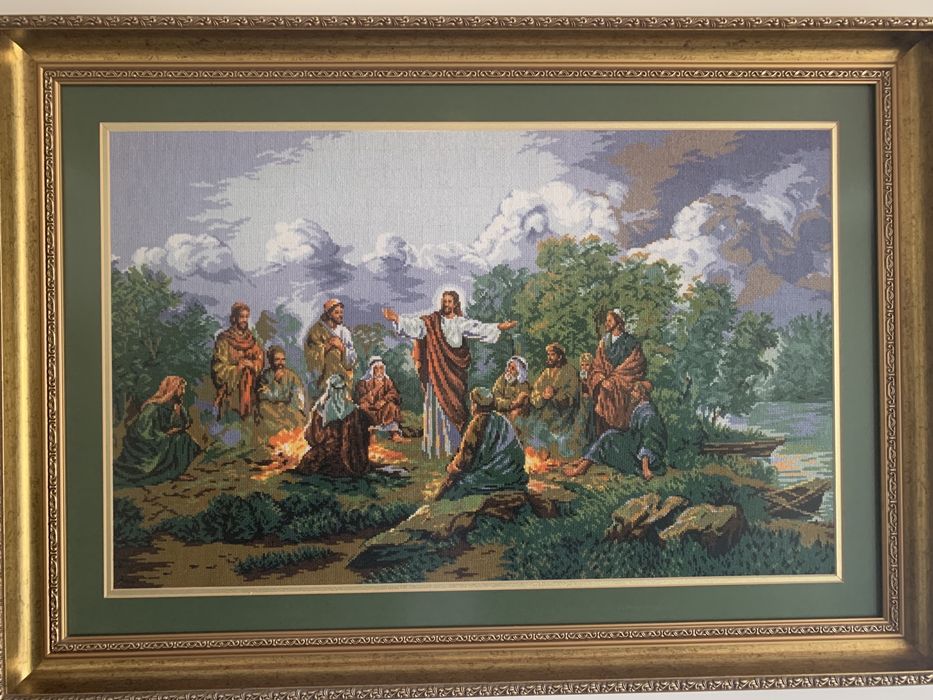 Продам вишиту картину Ісус і апостоли