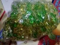 Pedras decorativas - amarelas e verdes
