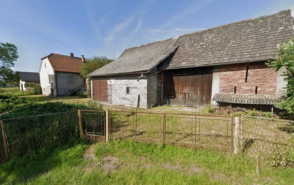 Działka 27a z możliwością podziału + dom do remontu, stodoła, garaże