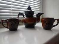 Старовинний чайний набір майолика