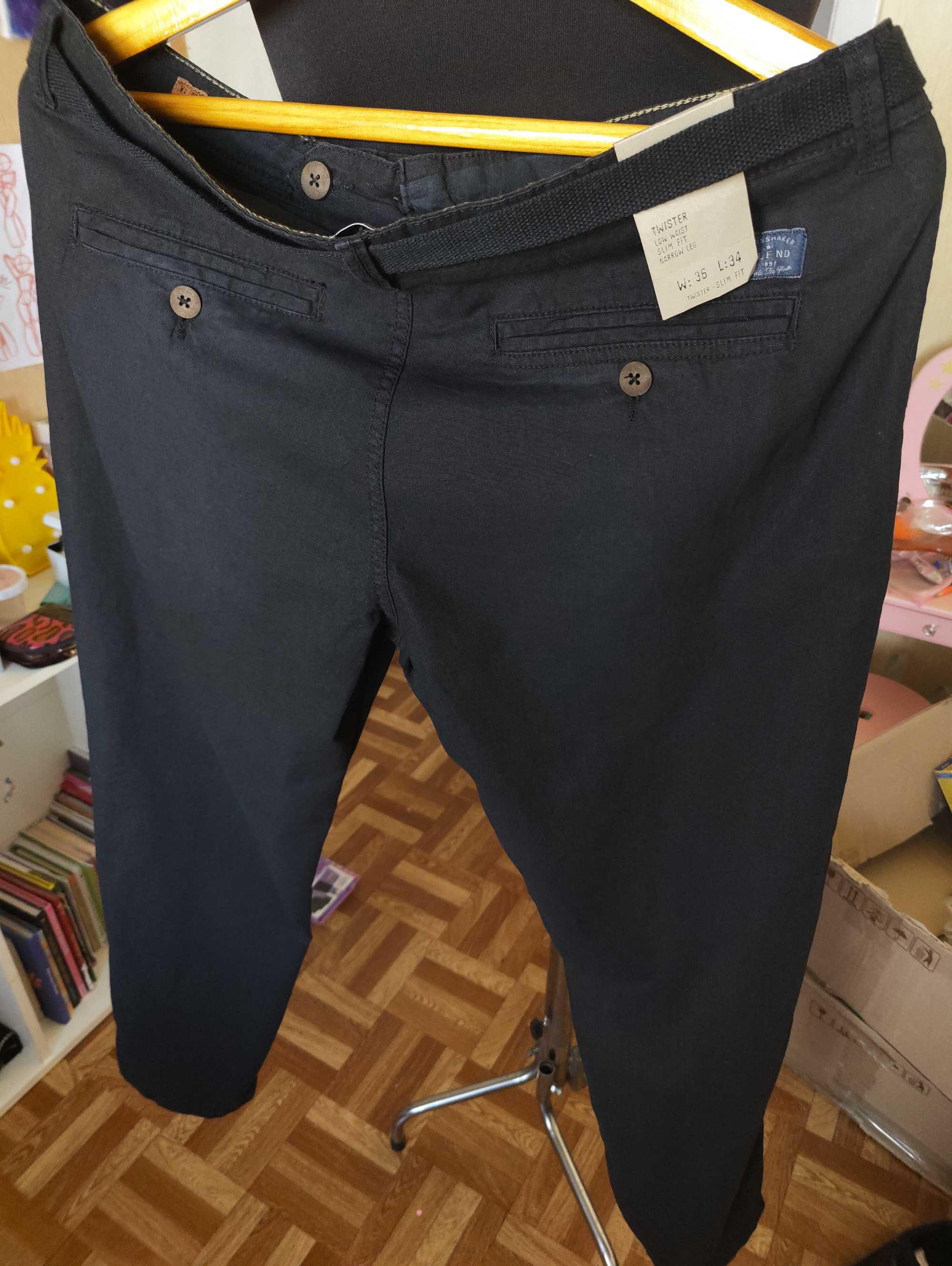 Джинсы (chino лён Blend Дания w36 black.