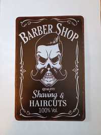 Nowy metalowy szyld Barbershop fryzjer studio loft club garaż vinted