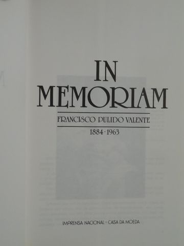 In Memoriam de Francisco Pulido Valente