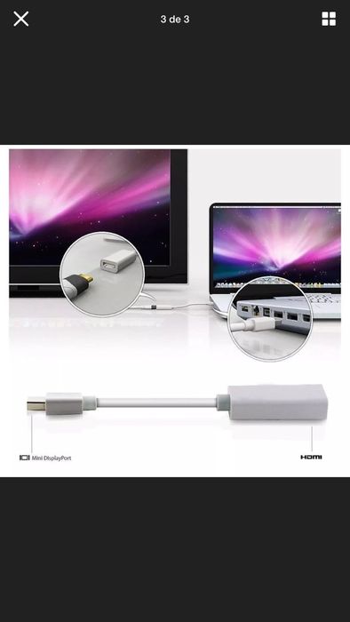 Adaptador para Macbook conversor da porta thunderbolt para HDMI