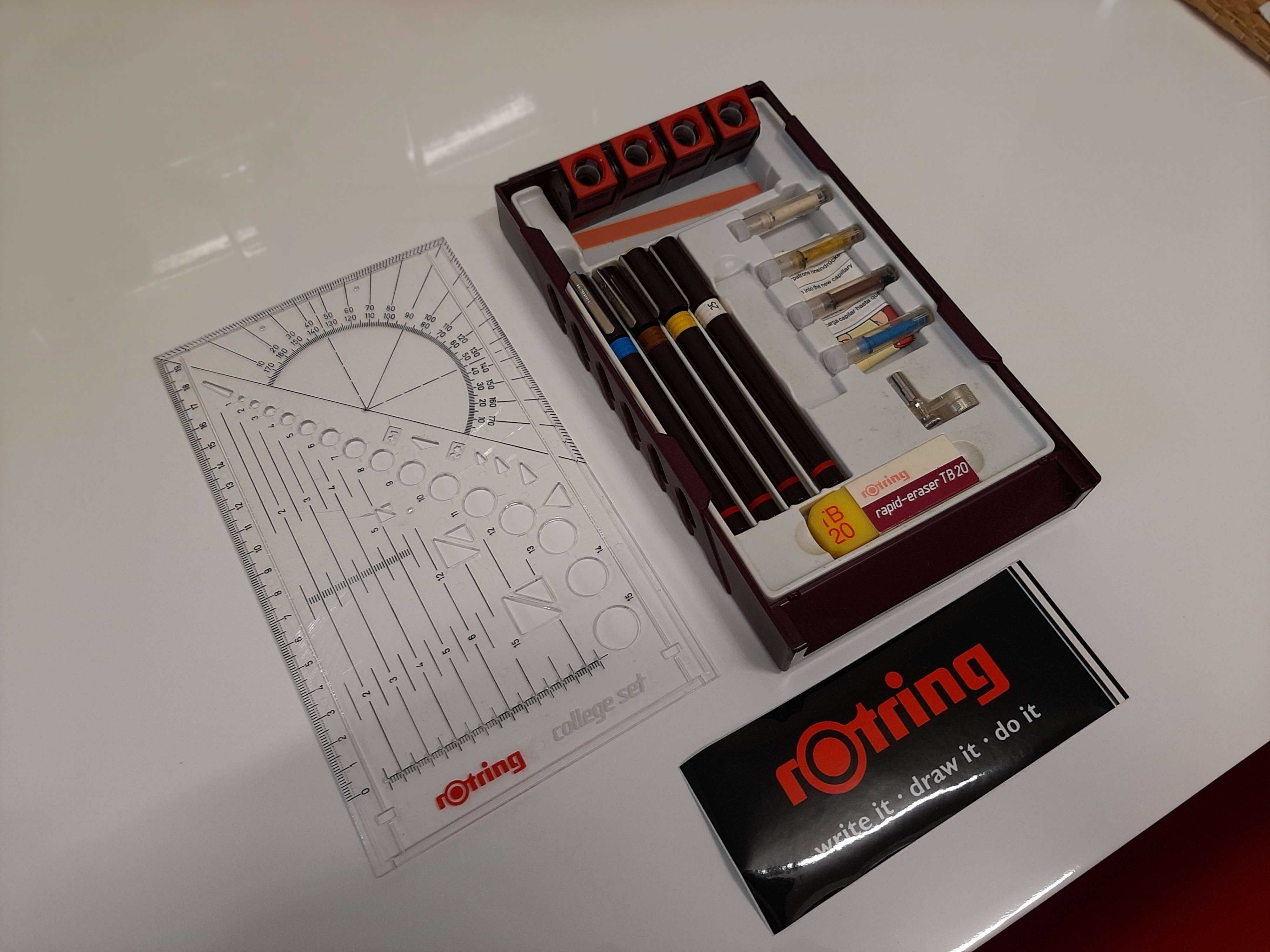 Estojo de canetas Rotring College Set + Pen-Station