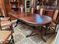 Robusta mesa extensível em madeira maciça - óptimo estado -