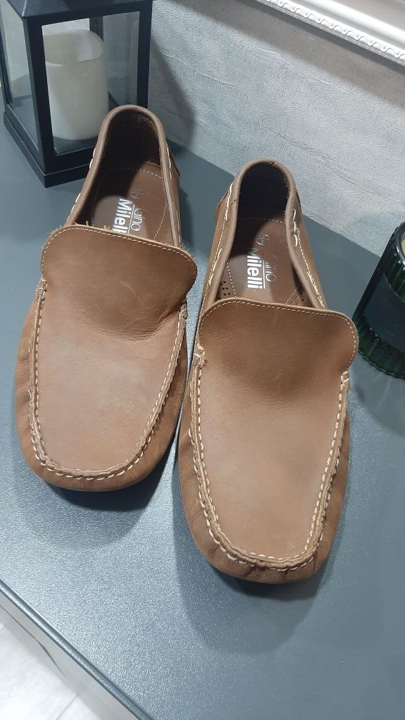 Кожані чоловічі мокасіни