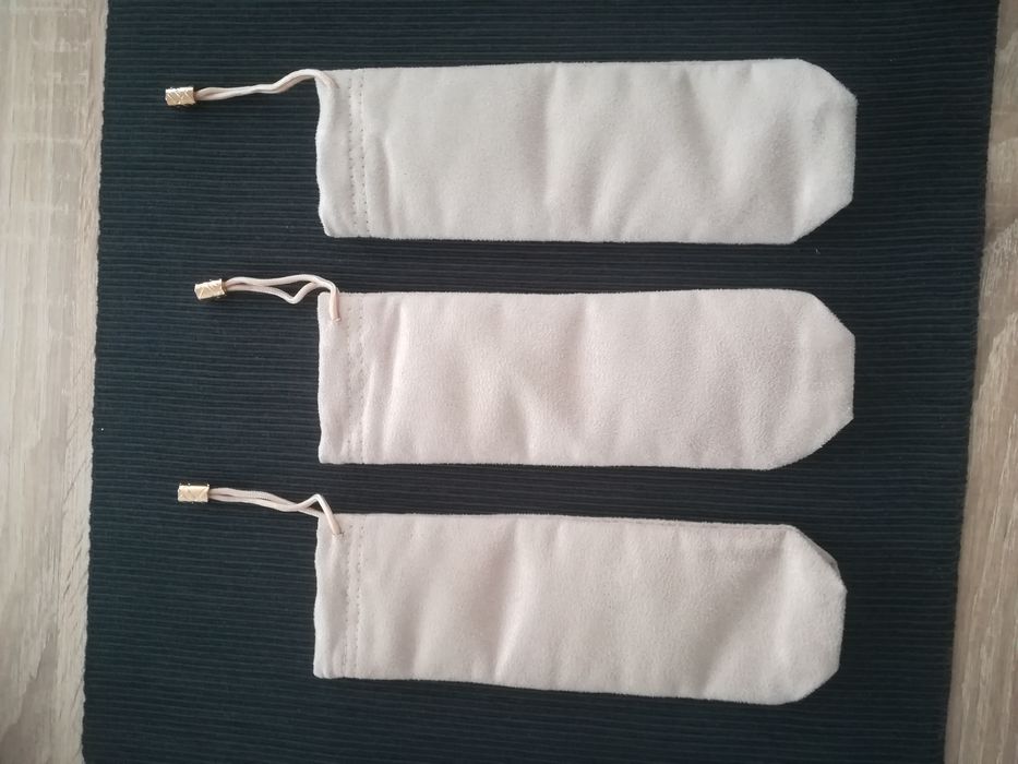2 bolsas cremes 20cmx6.5cm