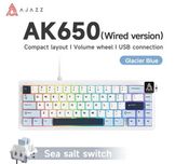•Клавіатура  Ajazz AK 650  Sea Salt switches White RGB