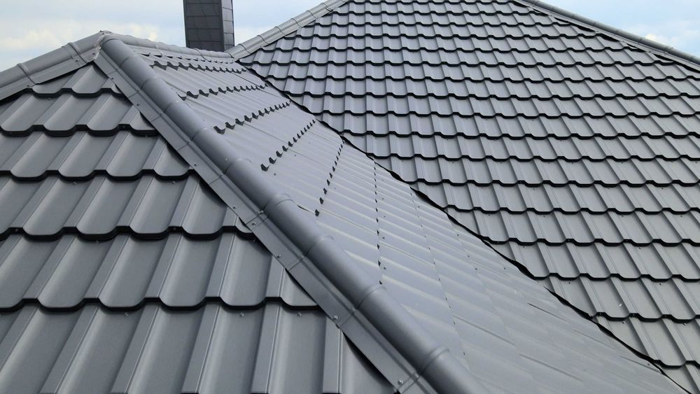 Blachodachówka stalowa modułowa od ręki na magazynie brąz grafit mat 1