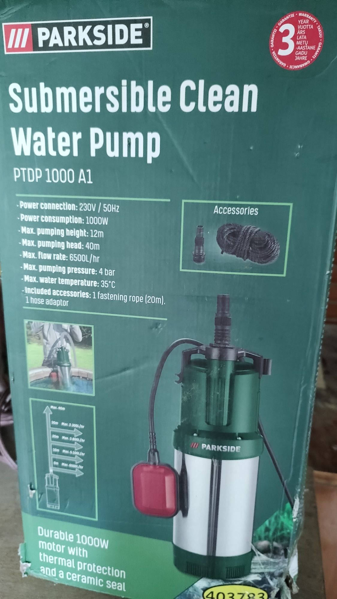 Pompa Parkside PTDP  1000 A1