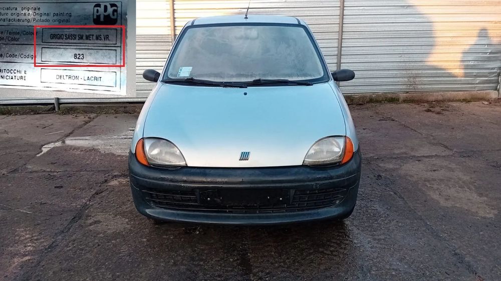 Tylko Części Fiat Seicento 1.1 SPI 54KM 40kW 176B2.000 98r-00r Lakier 823